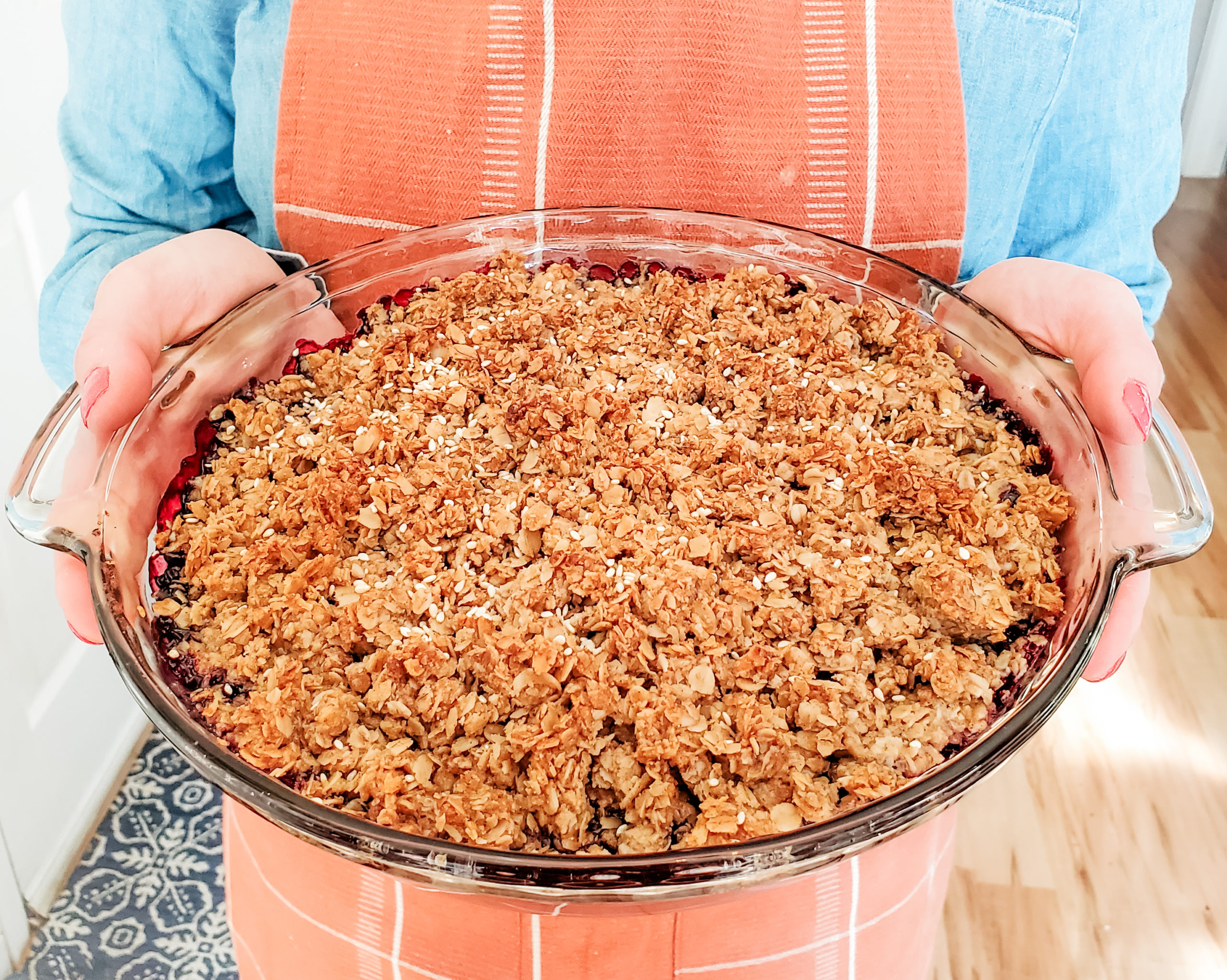 Blueberry Tahini Crisp