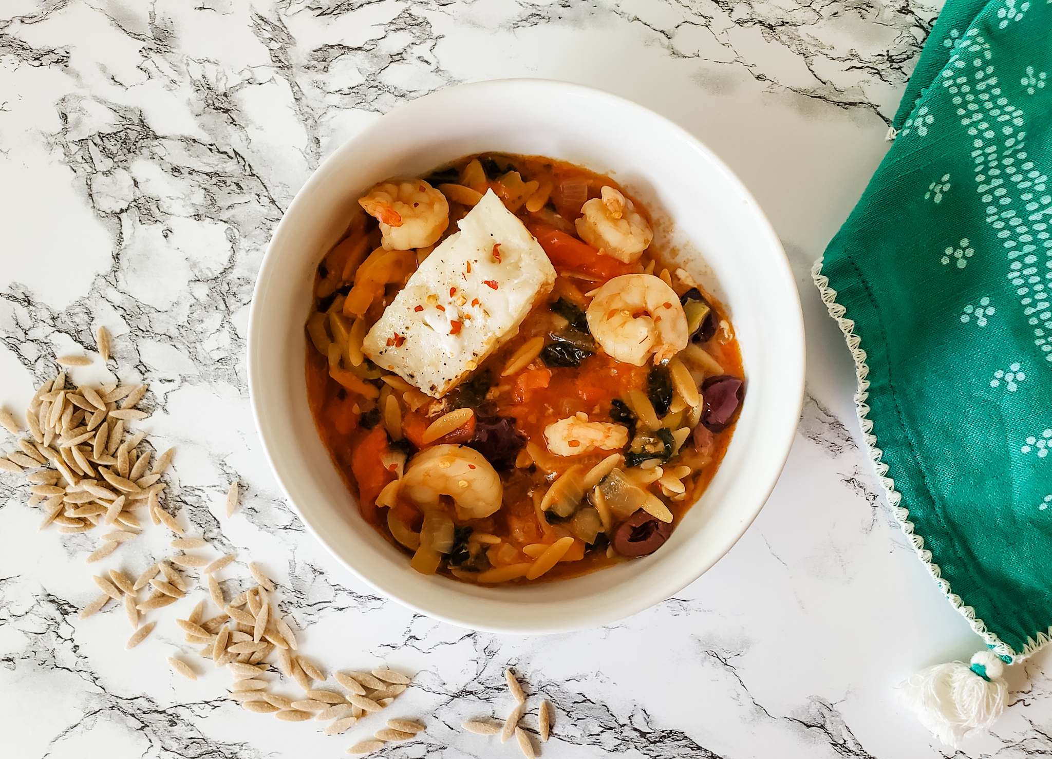 One-Pan Greek Seafood Orzo