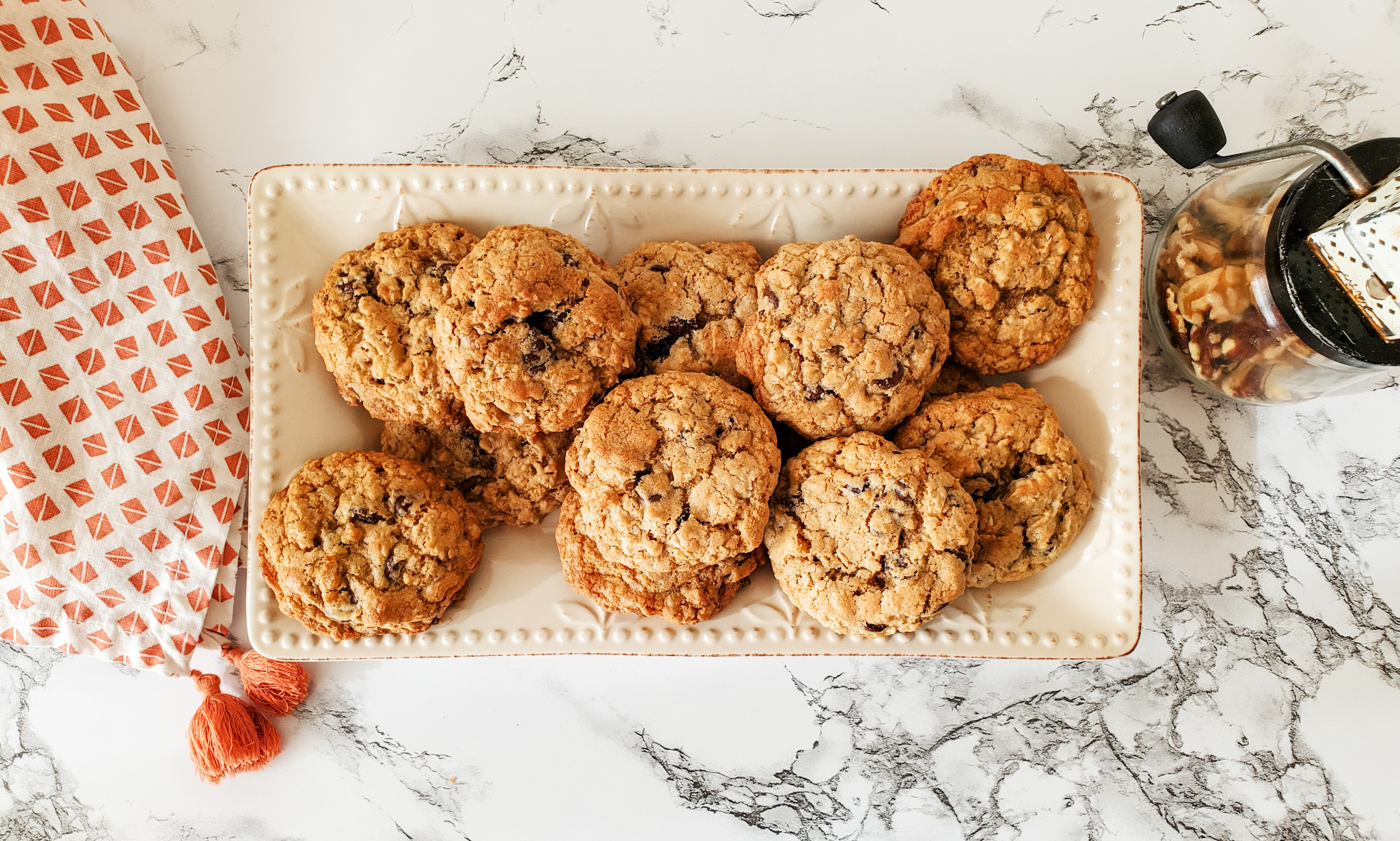 Whole Wheat Chocolate Chip Oat Cookies